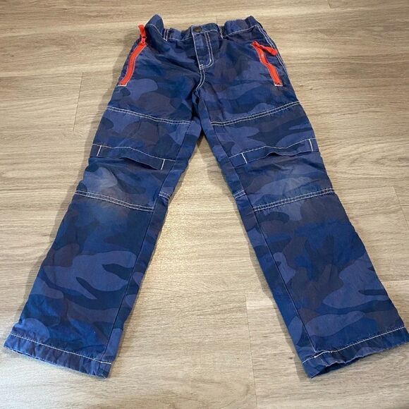 Mini Boden Kids Blue Camouflage Cotton Dark wash Denim Straight Jeans Size 9Y - Picture 2 of 7